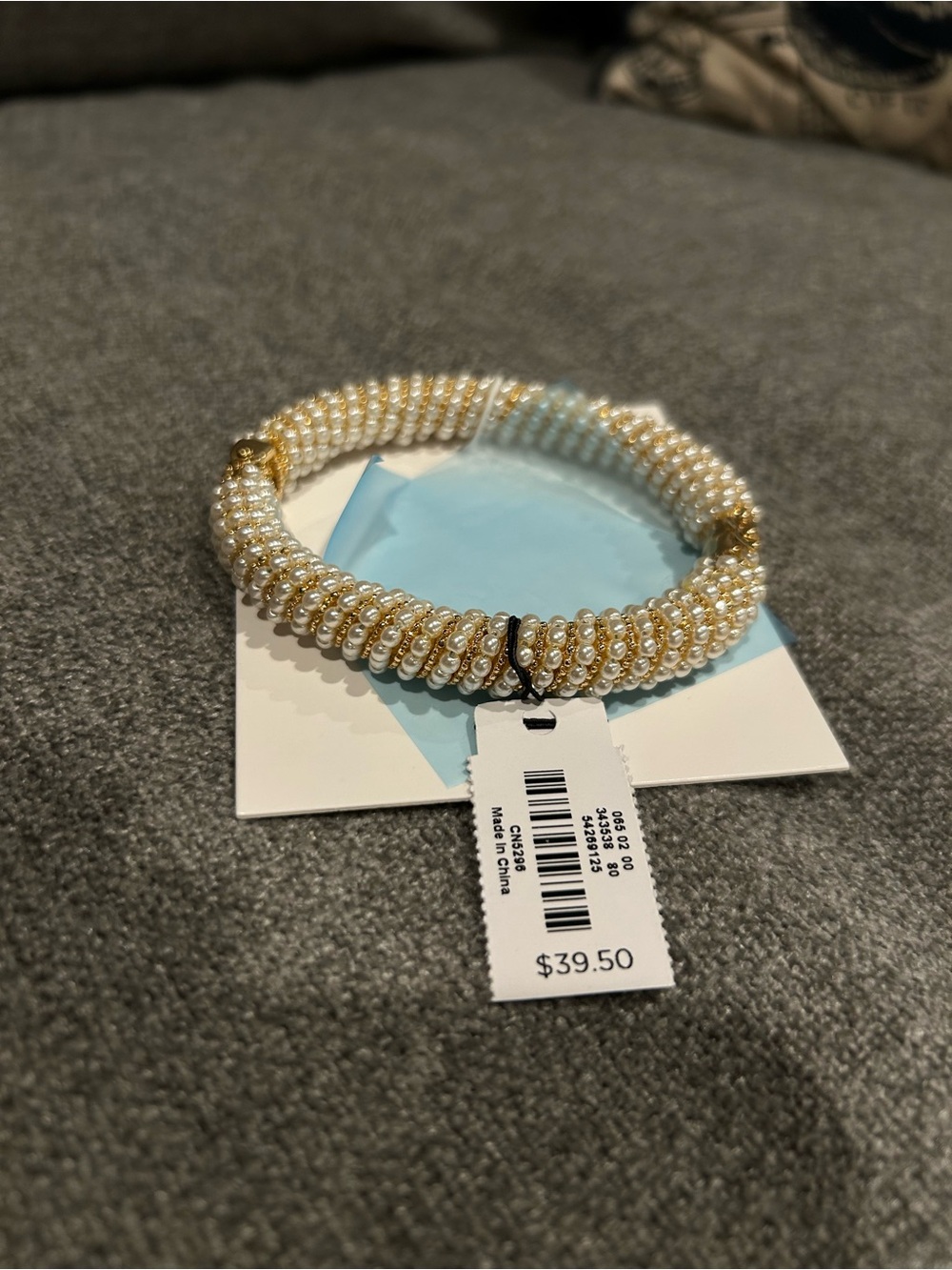Talbots mini pearl wrapped ivory pear bracelet